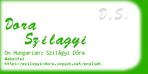 dora szilagyi business card